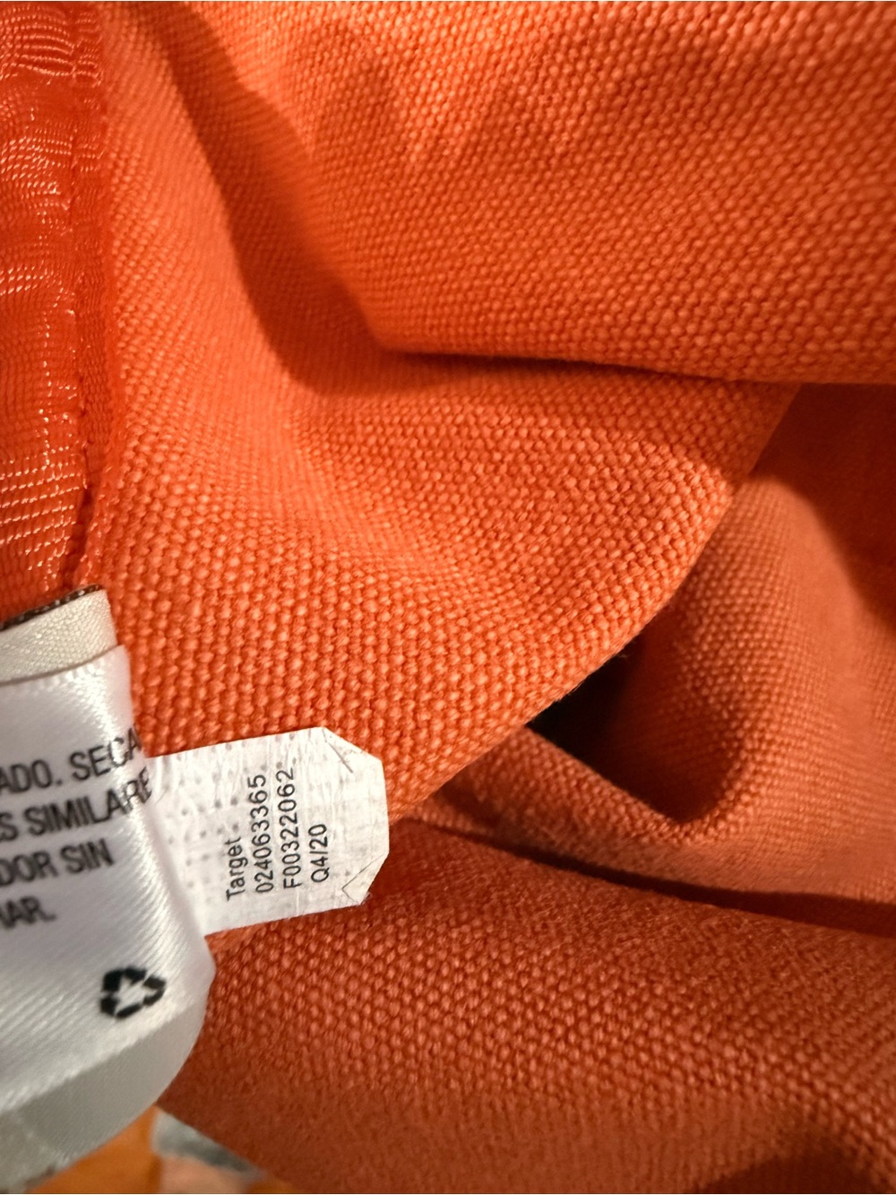 Canvas Tote Bag in orange - Casual Everyday Carry extra large - Picture 5 of 5